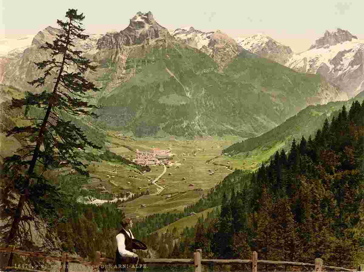 Engelberg-Tal aus den Arni-Alpen, 1905