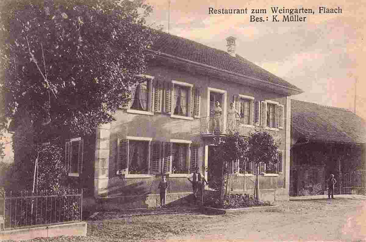 Flaach. Restaurant Zum Weingarten, Besitzer K. Müller, 1922