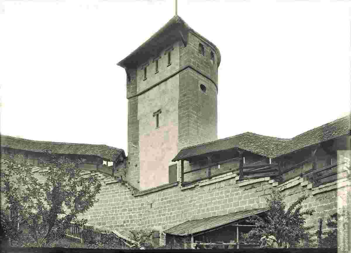 Freiburg im Üechtland. Des remparts de la Ville et de la tour de Morat
