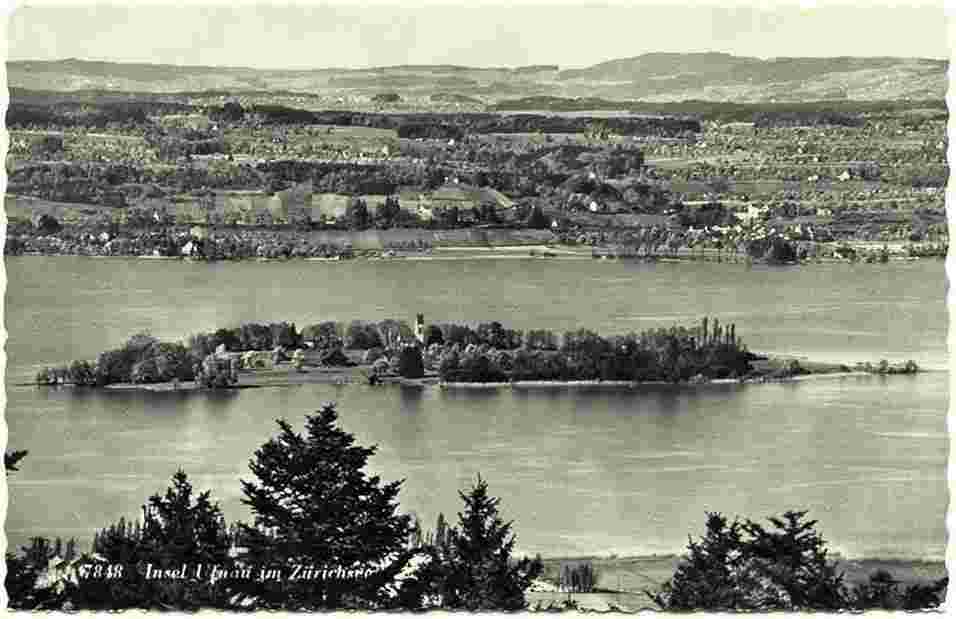 Freienbach. Insel Ufenau am Zürichsee, 1957