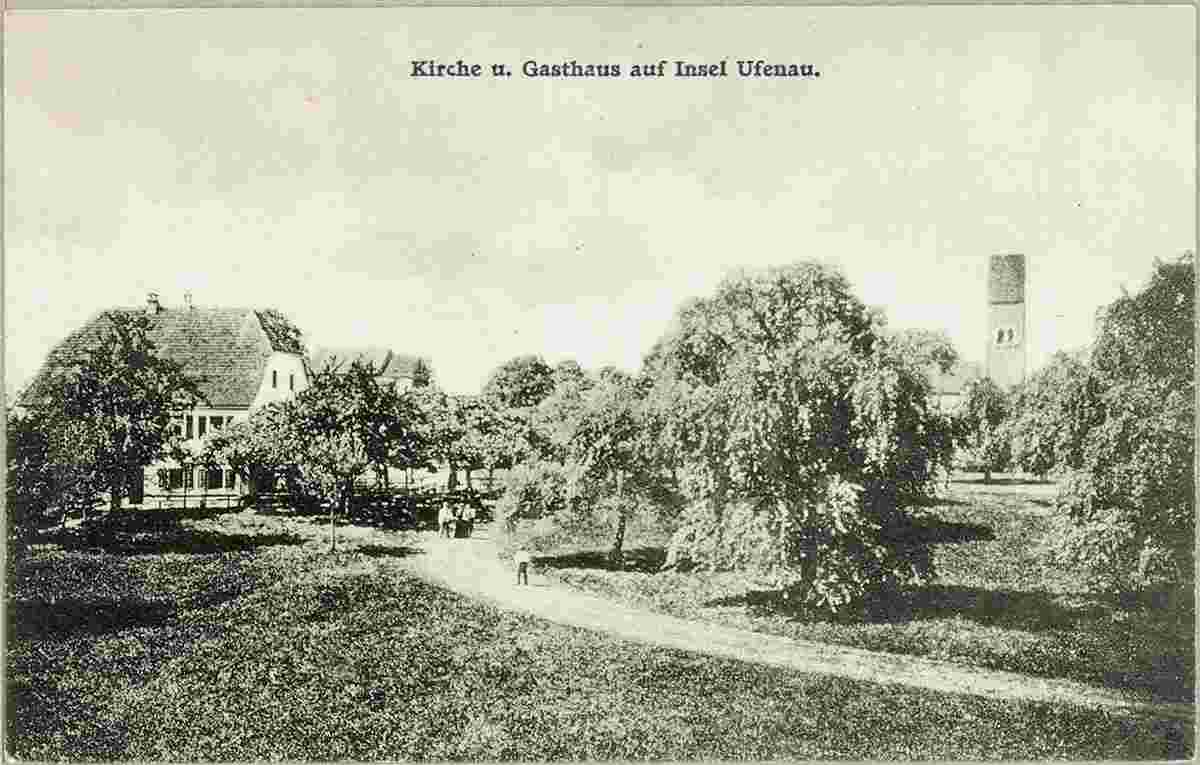 Freienbach. Kirche und Gasthaus