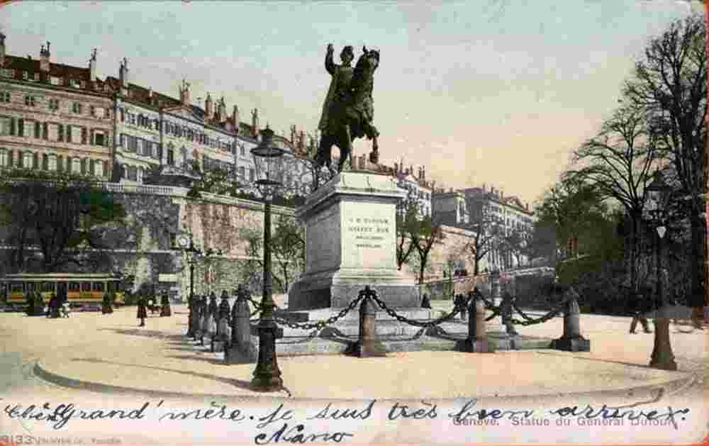 Genève. Statue du General Dufour