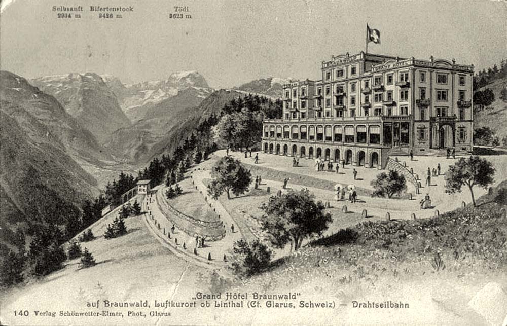 Glarus. Grand Hotel Braunwald, 1907