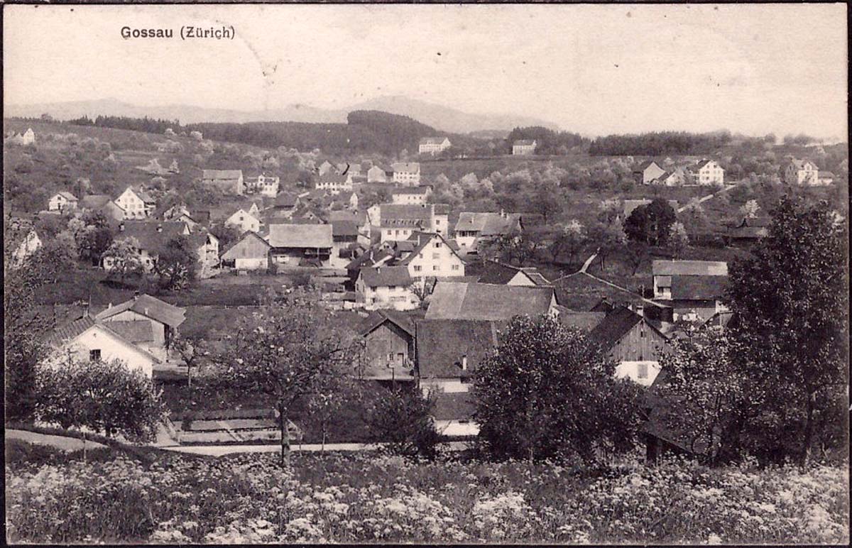 Blick auf Gossau, 1909