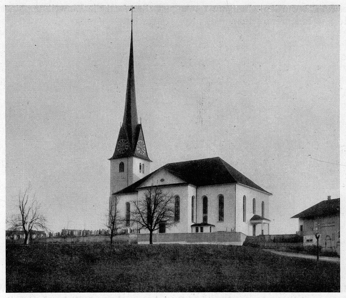 Gossau ZH. Pfarrkirche erbaut 1820-21, 1932