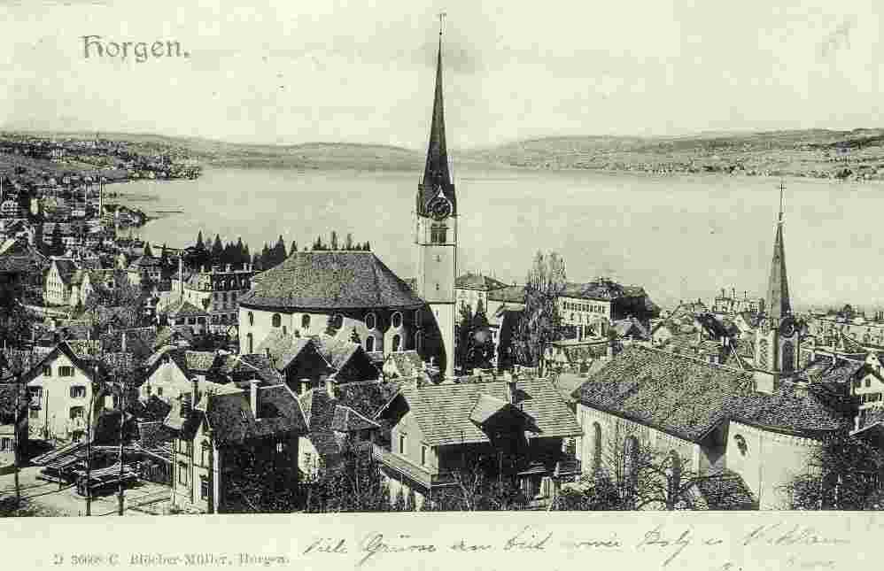 Horgen. Panorama der Stadt, 1903