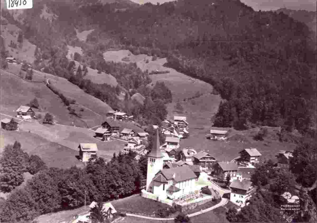 Illgau. Panorama von Illgau mit Kirche