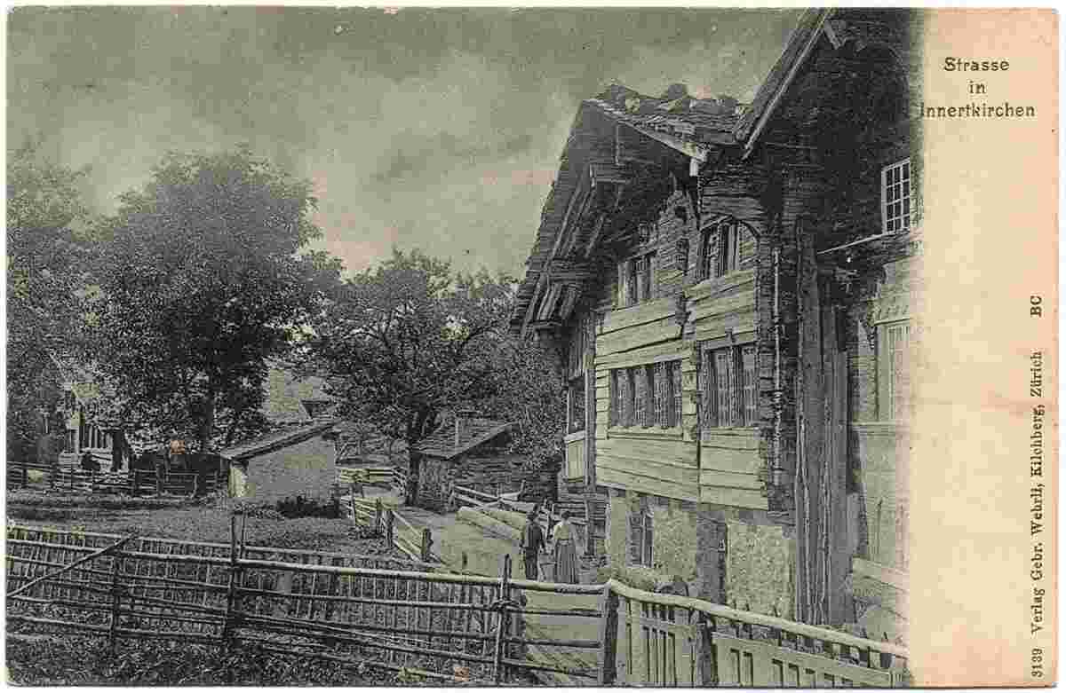 Innertkirchen. Dorfstraße, um 1900