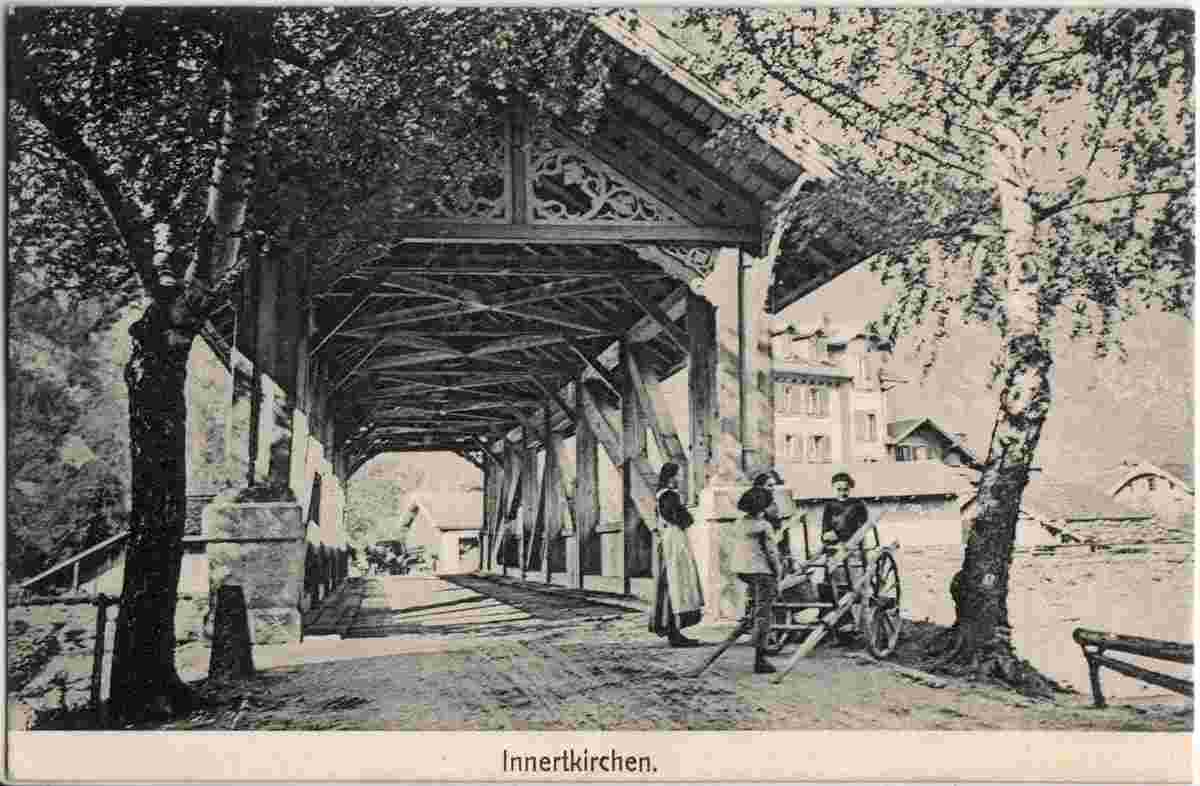 Innertkirchen. Holzbrücke, 1908