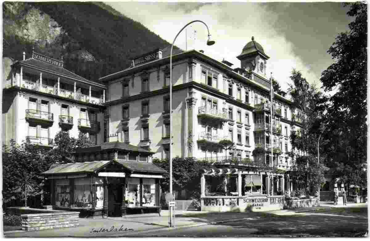 Interlaken. Höheweg, Hotel 'Schweizerhof'