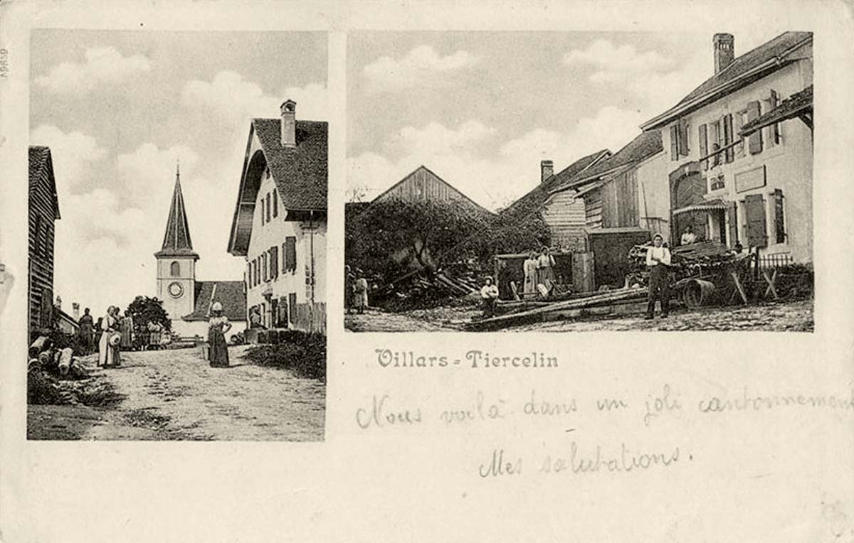 Jorat-Menthue. Villars-Tiercelin en 1903