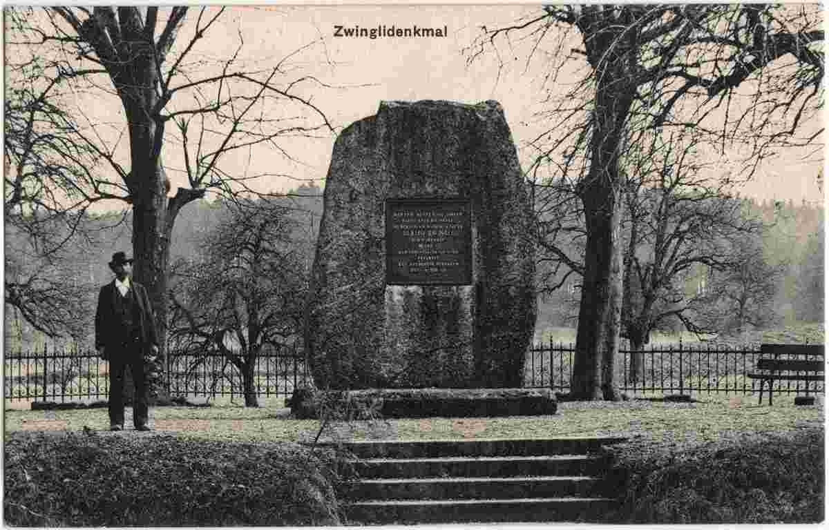 Kappel am Albis. Zwinglidenkmal, 1914