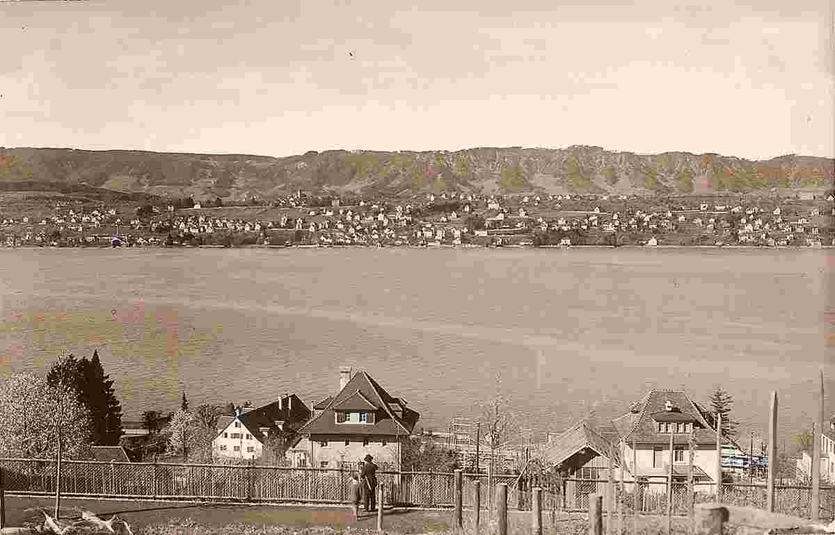 Blick auf Kilchberg von Zollikon aus gesehen, um 1925