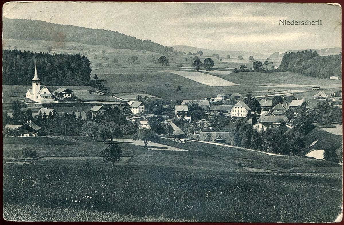 Köniz. Panorama von Niederscherli