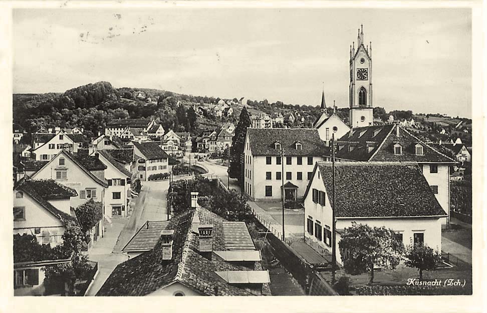 Küsnacht. Panorama der Stadt, 1928