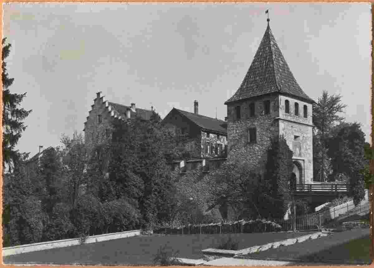 Laufen-Uhwiesen. Schloss Laufen am Rheinfall, um 1950
