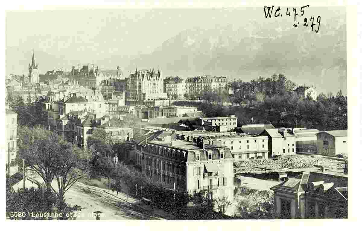 Lausanne. Lausanne et les Alpes, 1900
