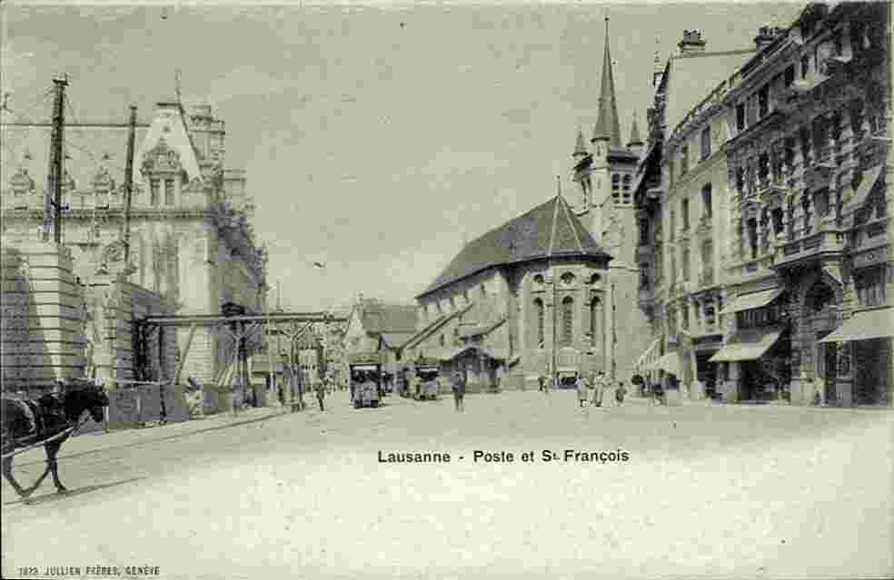 Lausanne. Poste et Saint-François