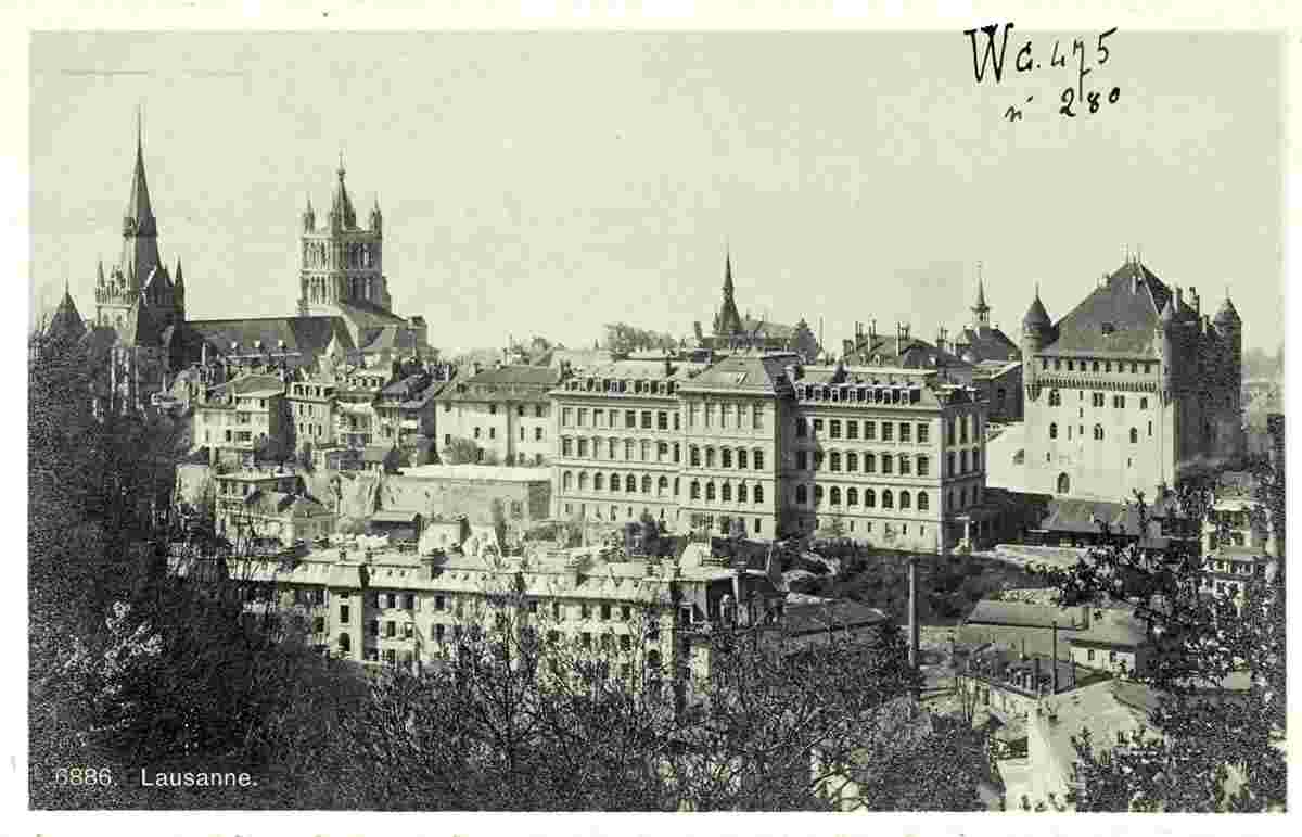 Lausanne. Vue générale, 1900