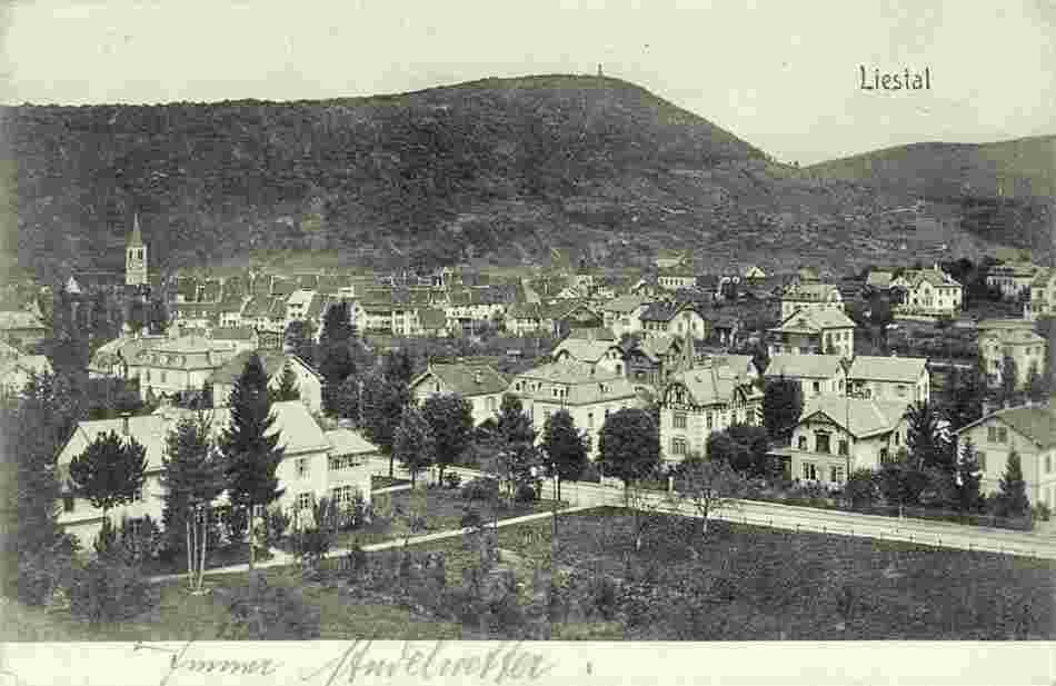 Liestal. Panorama der Stadt, 1908