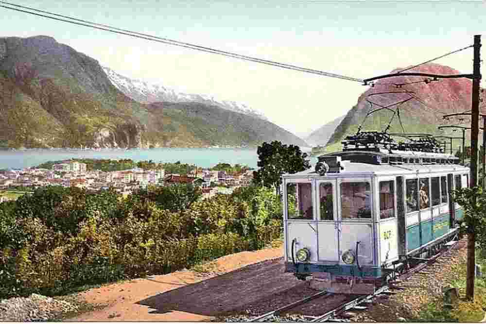 Lugano. Motorwagen, um 1910
