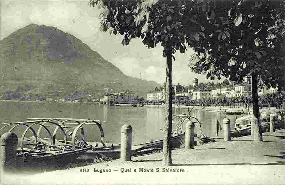 Lugano. Quai e Monte S. Salvatore