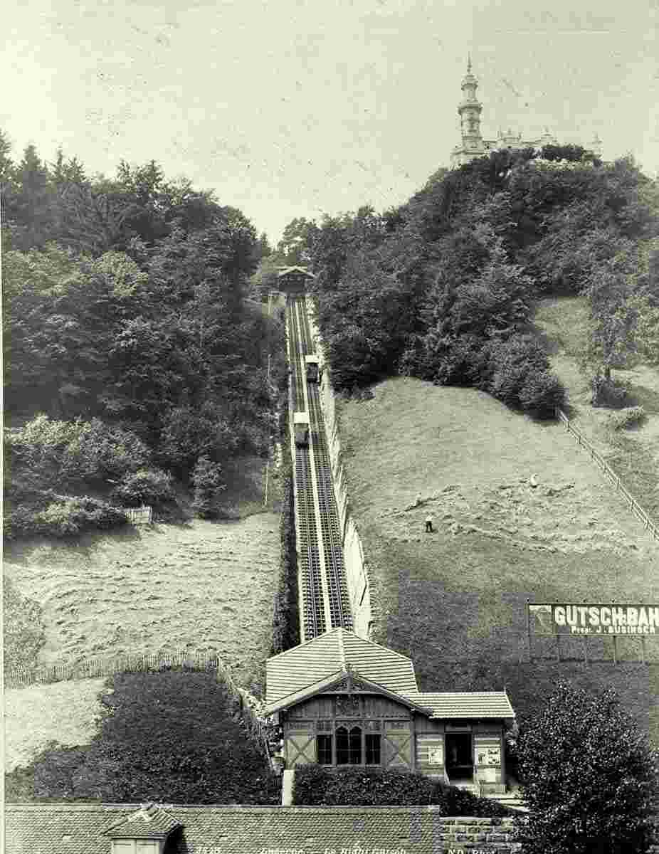 Luzern. Seilbahn Gütsch, 1884-1892