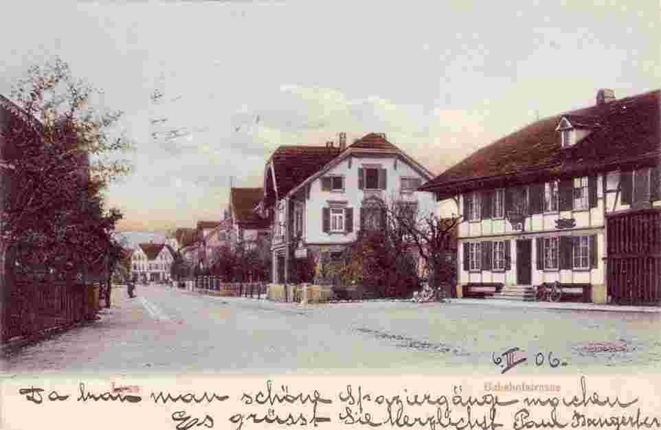 Lyss. Bahnhofstrasse, 1906