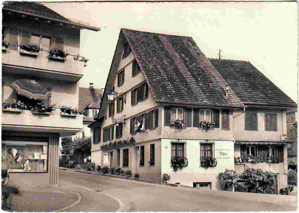 Menzingen. Gasthaus und Metzgerei zum Adler, 1963