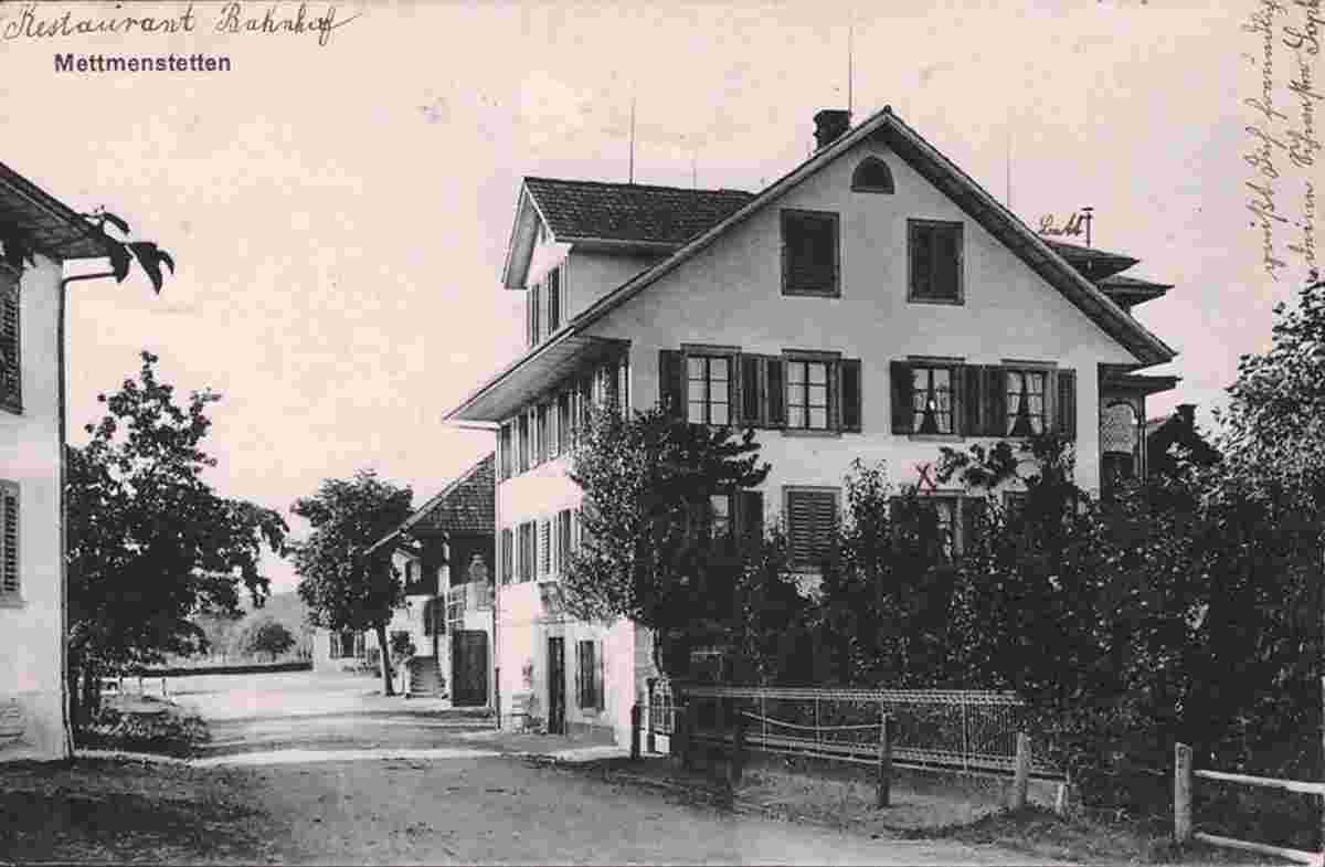 Mettmenstetten. Restaurant 'Bahnhof', 1911