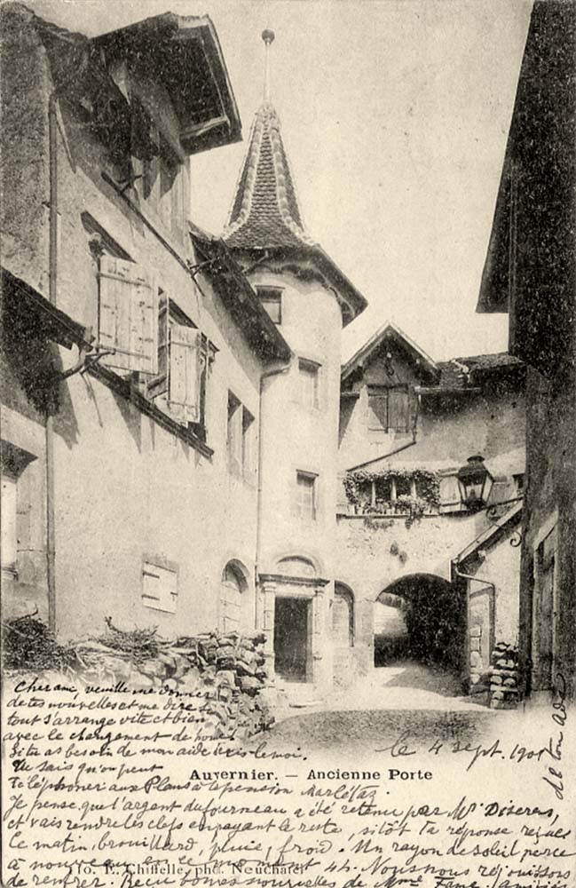 Milvignes. Auvernier - Ancienne Porte, 1901