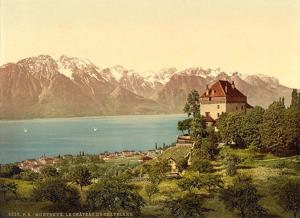 Montreux. Clarens, Château du Châtelard, Lac de Genève