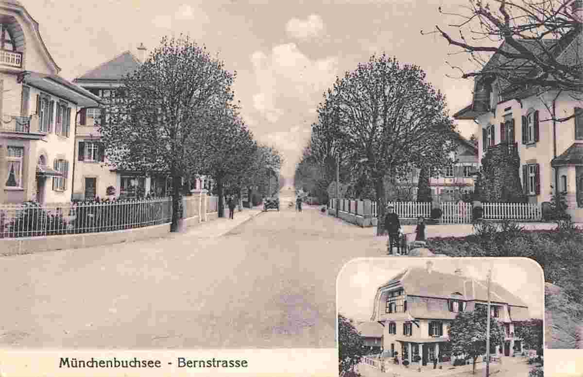 Münchenbuchsee. Bernstrasse, um 1910