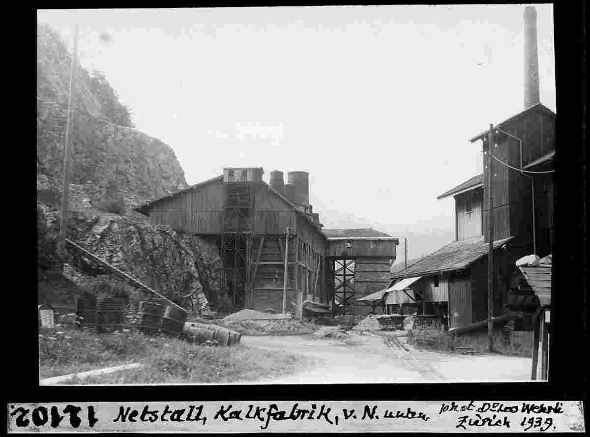 Netstal. Kalkfabrik, 1939