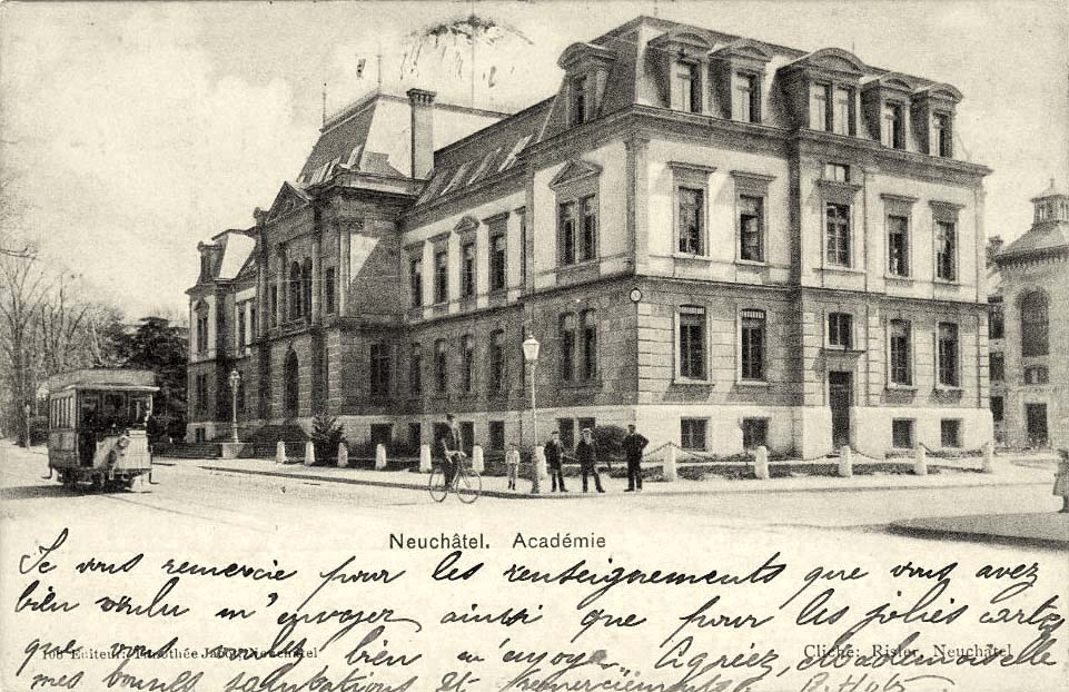 Neuenburg (Neuchâtel). L'Academie, Tramway