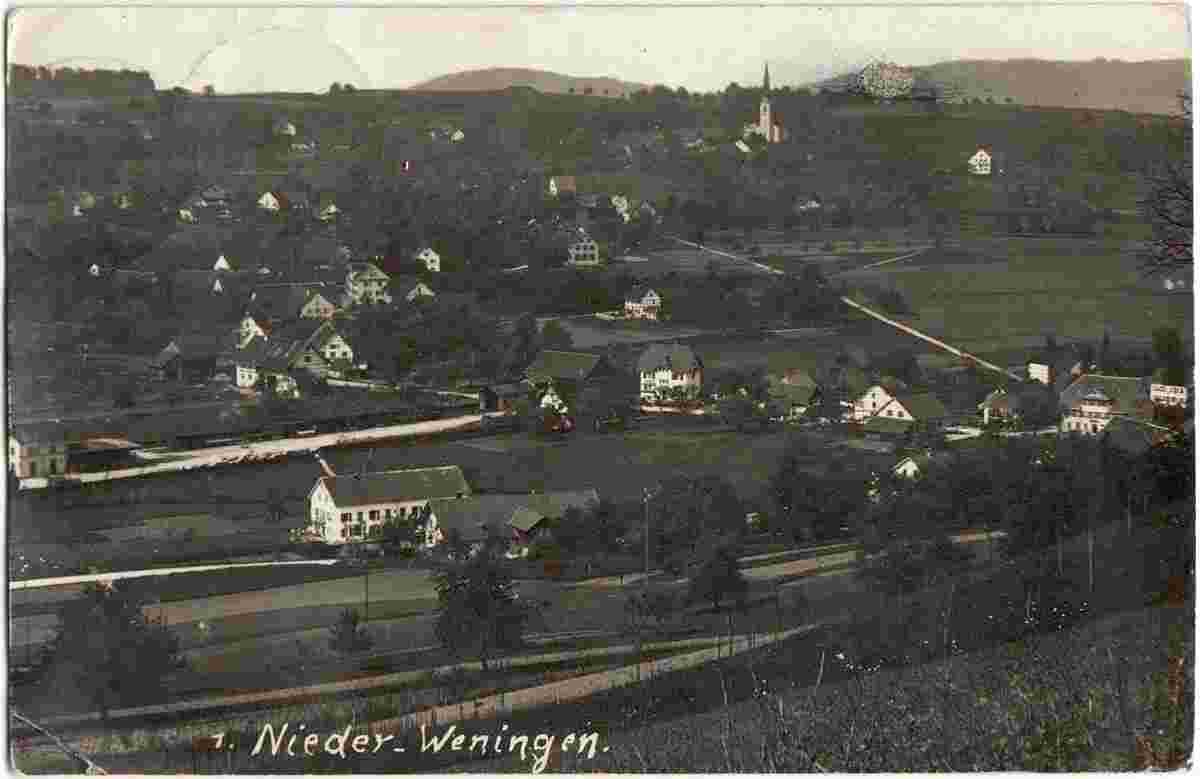 Blick auf Niederweningen, 1913
