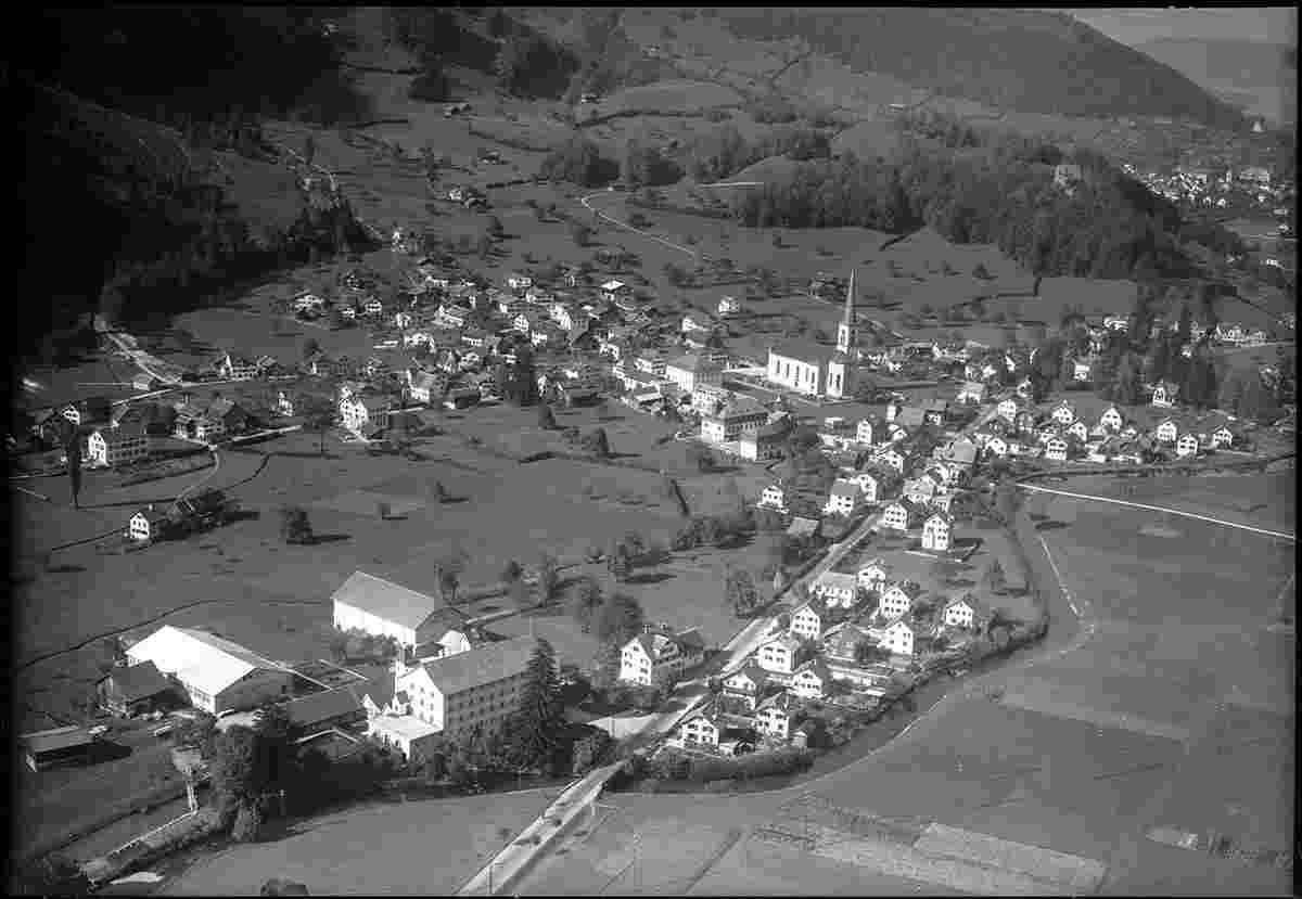 Oberurnen. Blick nach Nordwesten, 1948