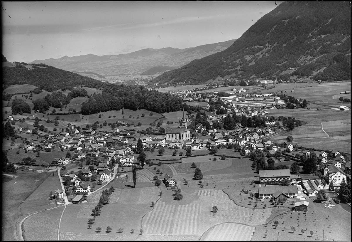 Blick auf Oberurnen, 1953
