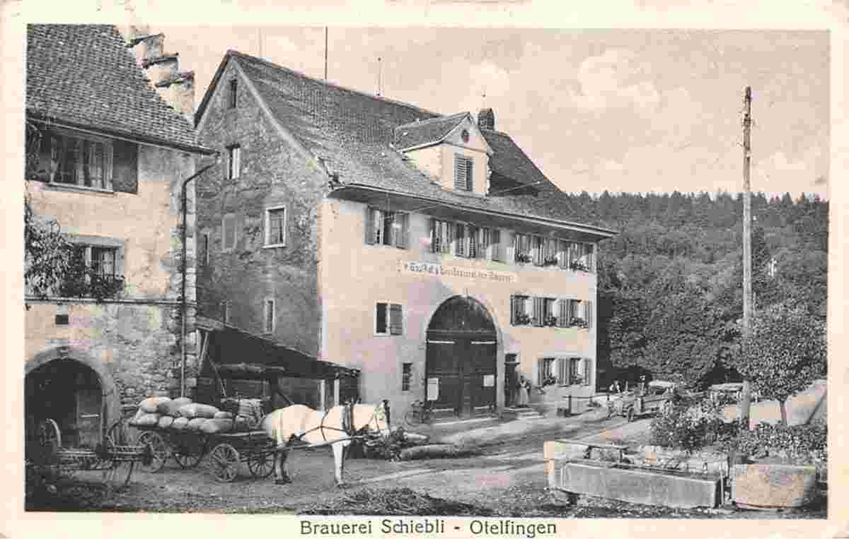 Otelfingen. Brauerei Schiebli, um 1955