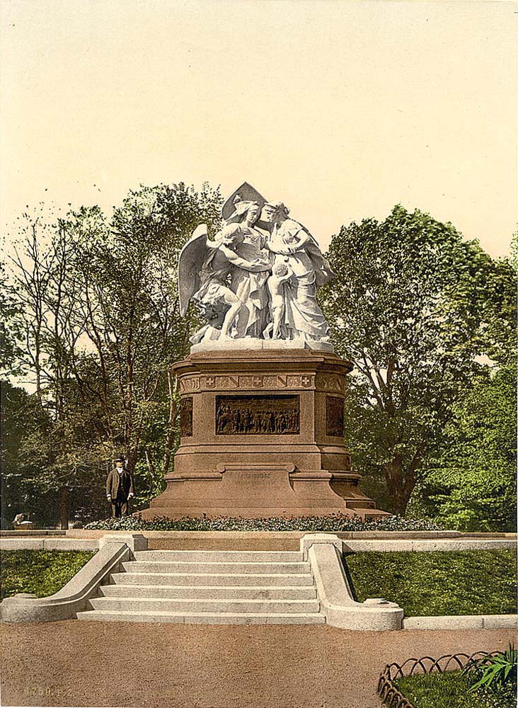 Basle (Basel). The Monument of Strasburg, circa 1890