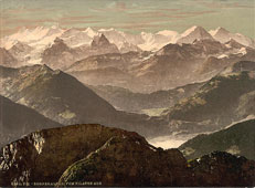 Bernese Oberland. Bernese Alps, from Pilatus, circa 1890