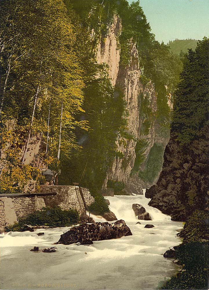 Glarus. The ravine of the Murg, circa 1890