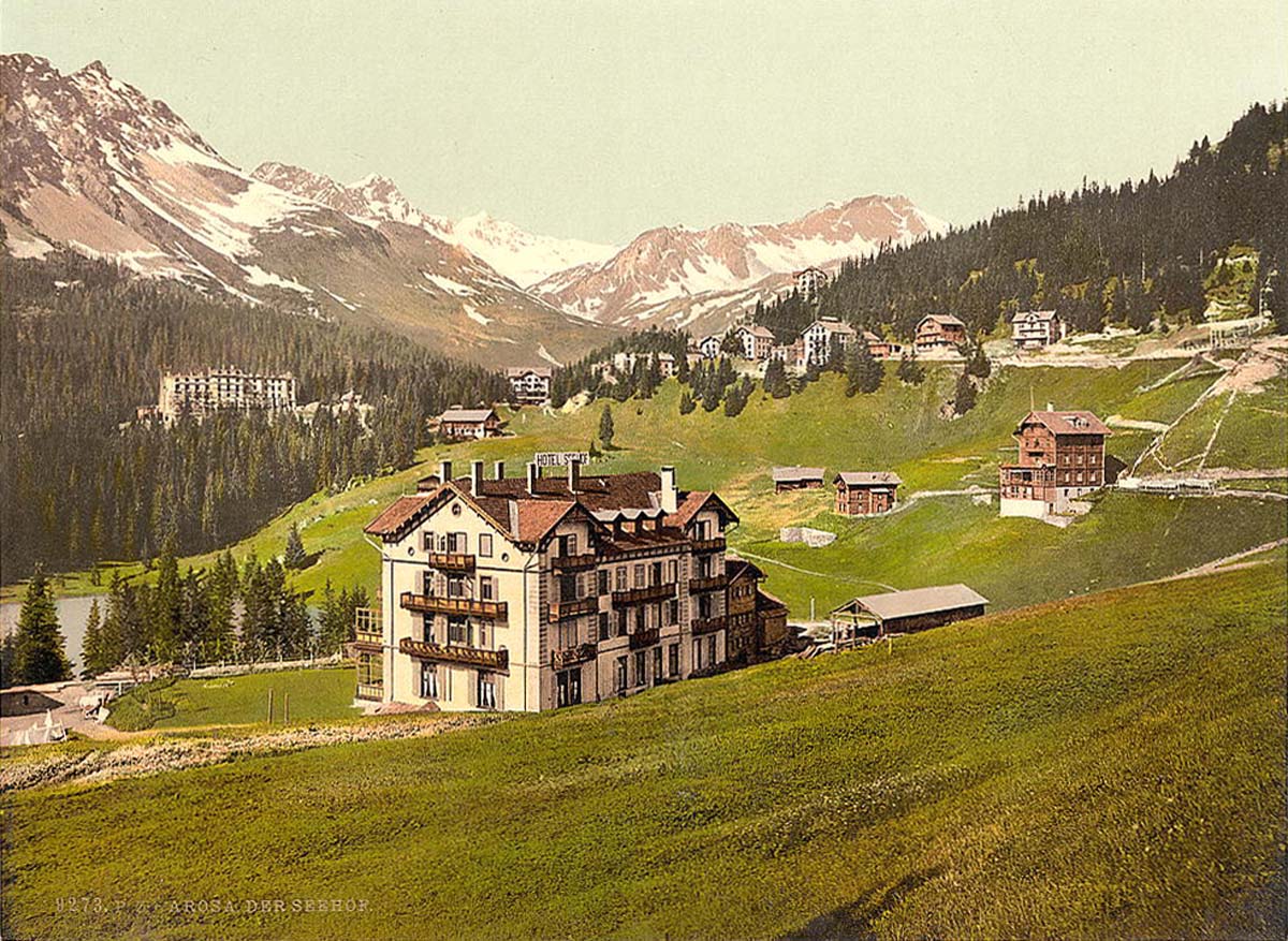 Grisons (Graubünden). Arosa, the Seehof, circa 1890