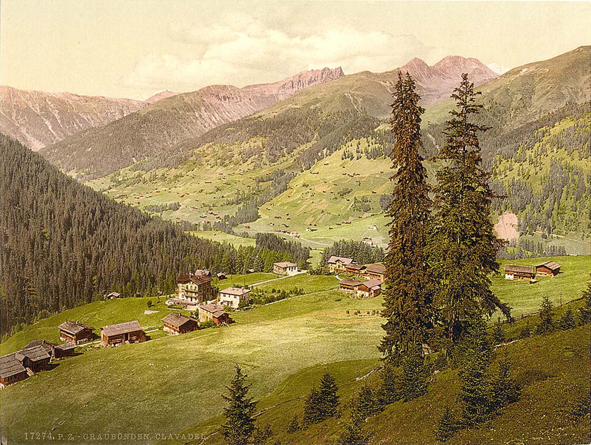 Grisons (Graubünden). Clavadel, circa 1890