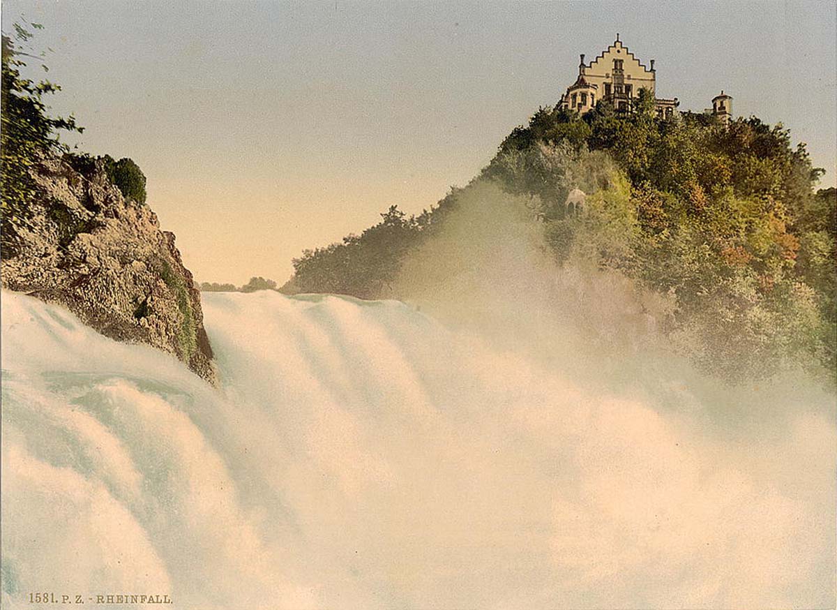 Schaffhausen. The Falls of the Rhine, from the Rock, circa 1890