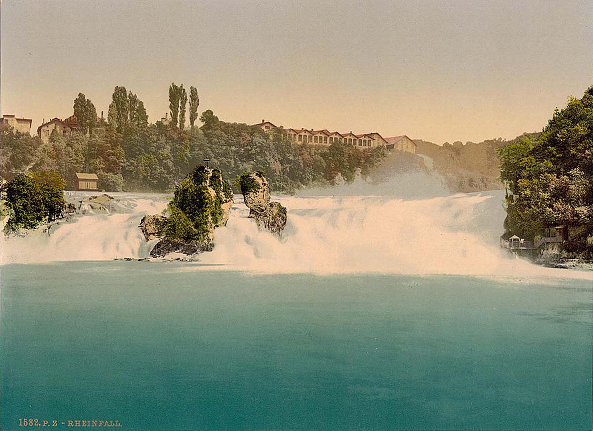 Schaffhausen. The Falls of the Rhine, from the Schlossli, circa 1890