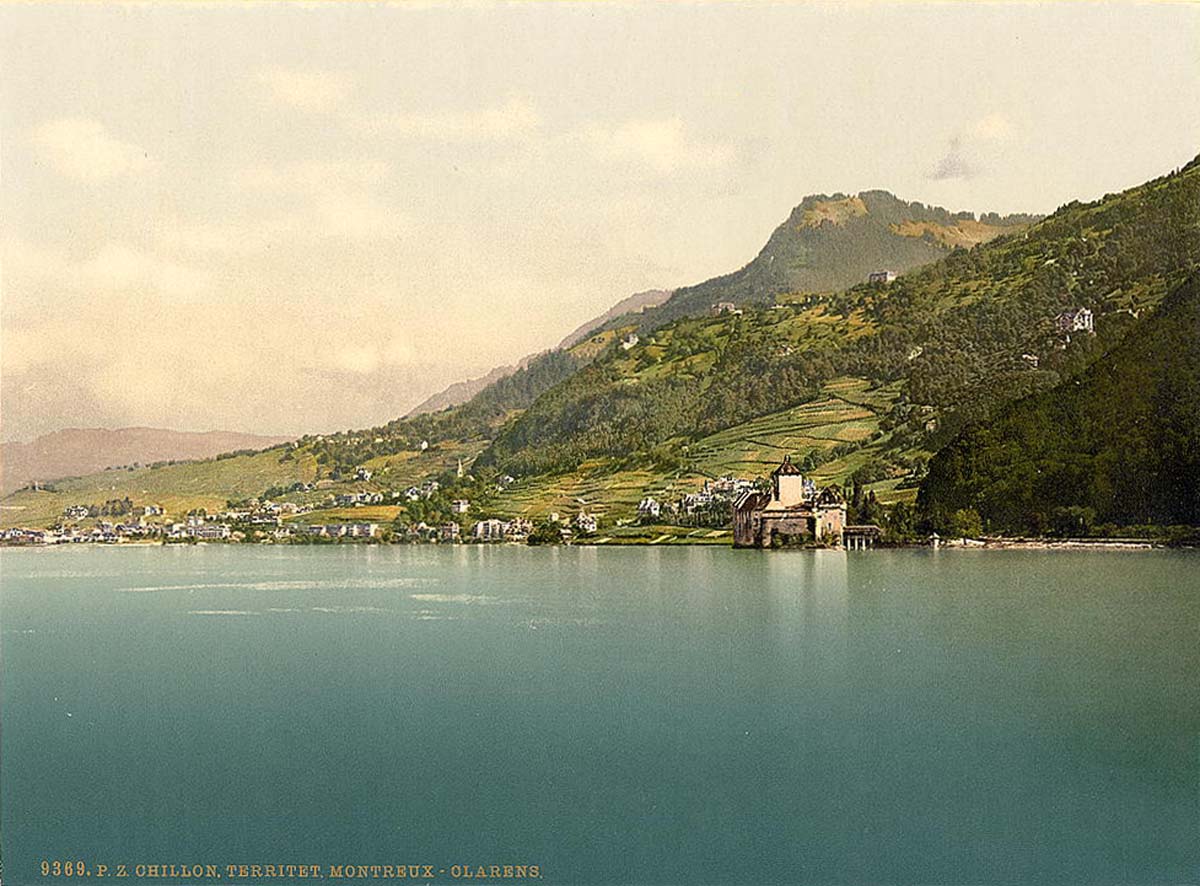Vaud (Waadt). Chillon Castle, Geneva Lake, circa 1890