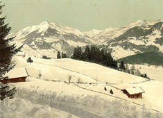 Vaud. Leysin, Chaussy and the Ormont Valley in winter, circa 1890