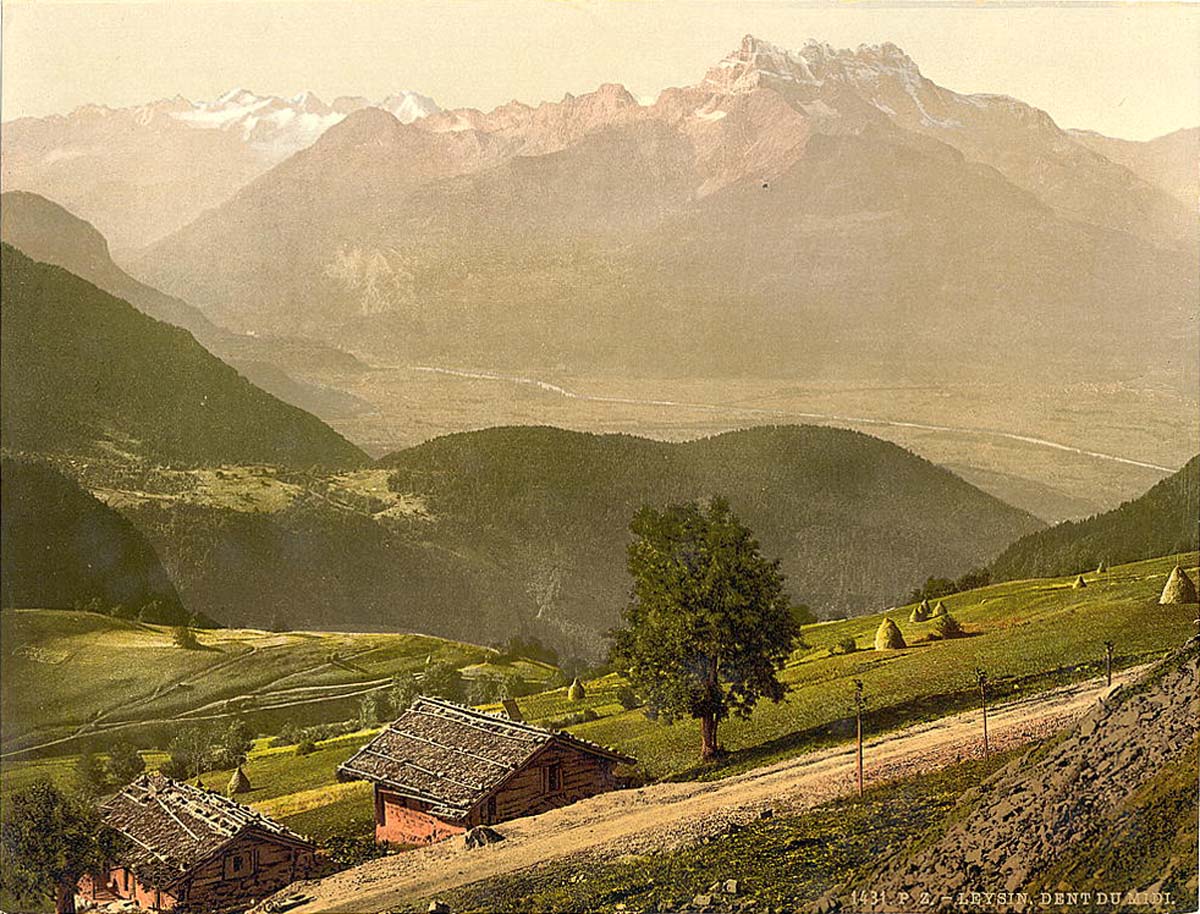 Vaud (Waadt). Leysin and Dent du Midi, circa 1890