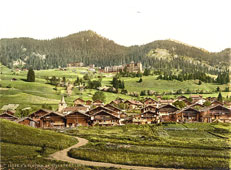 Vaud. Leysin, general view of village and hotels, circa 1890